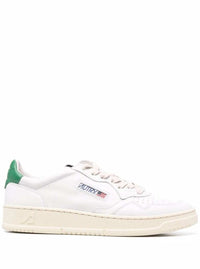 'Medalist Low' White Sneakers With Contrasting Heel Tab In Leather Man
