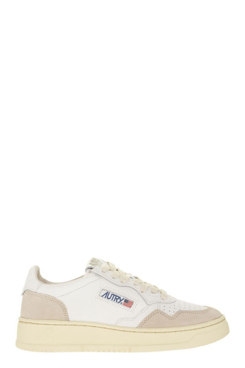 Autry Medalist Low - Leather And Suede Sneakers