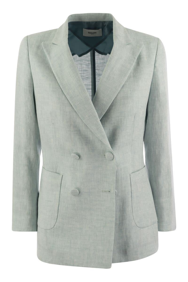 Saulina Assunta - Double-Breasted Linen Jacket