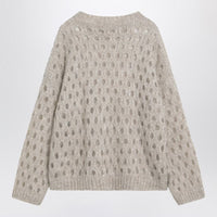 Brunello Cucinelli Openwork Mohair-Blend Sweater