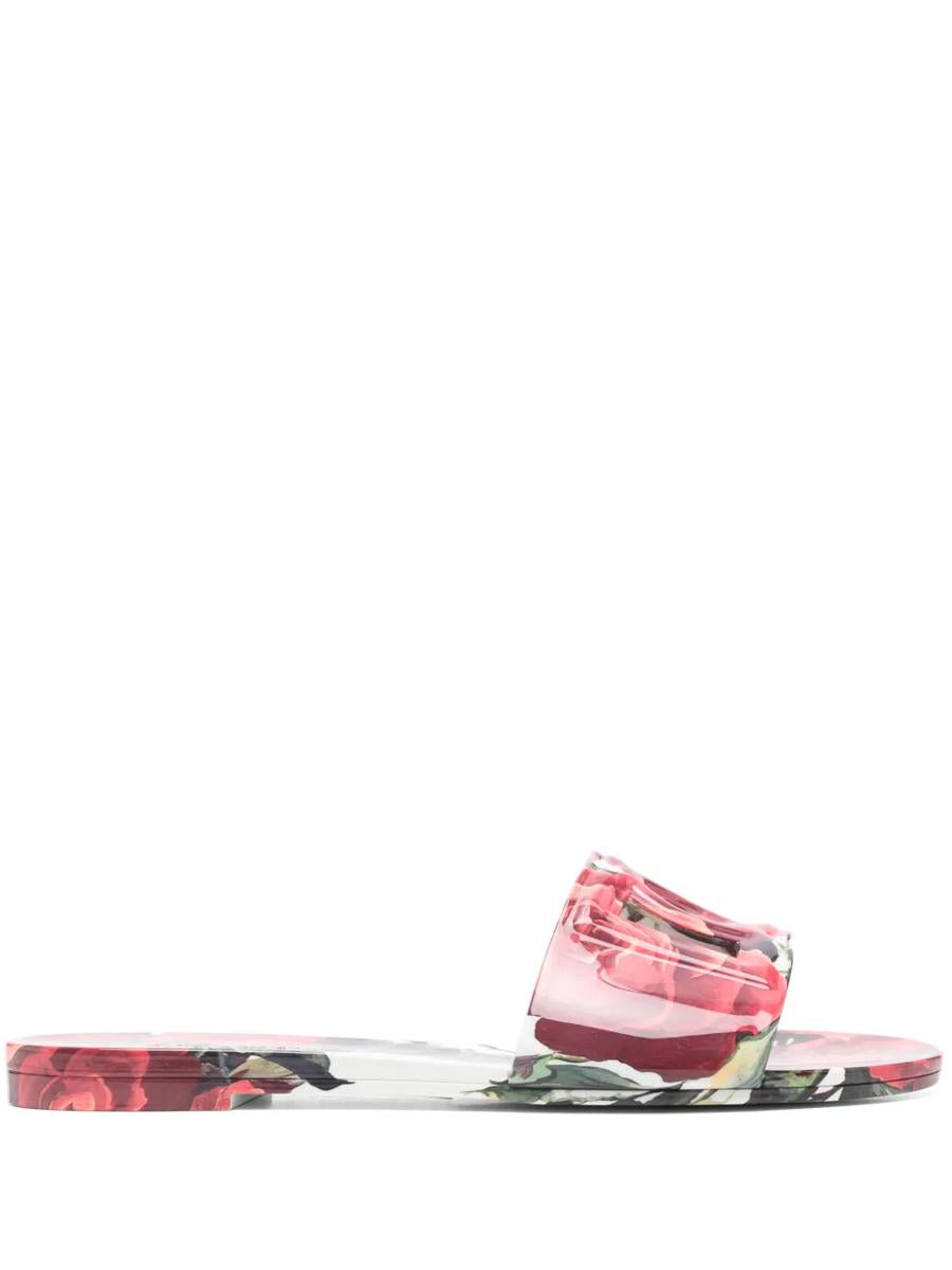 Dolce & Gabbana Floral Slide Sandals