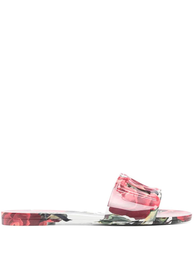Dolce & Gabbana Floral Slide Sandals