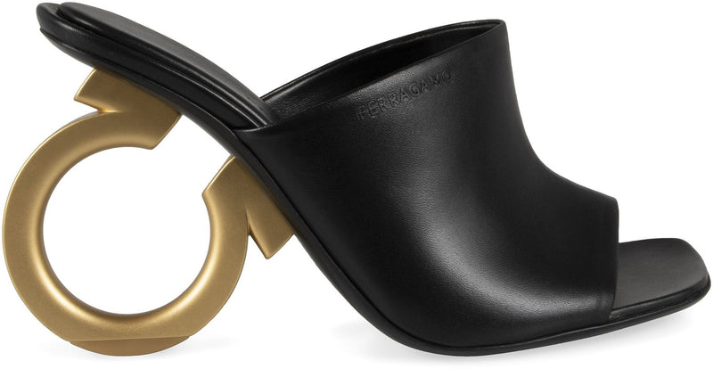 Salvatore Ferragamo Astro Leather Mules