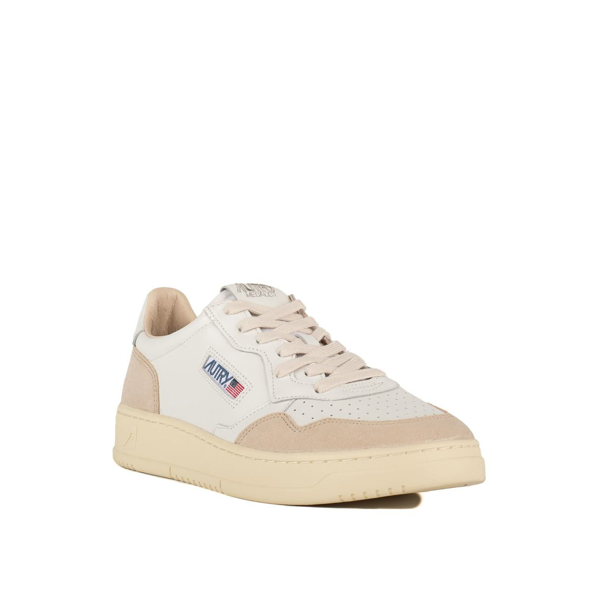 Autry Medalist Low Suede And White Leather Sneakers