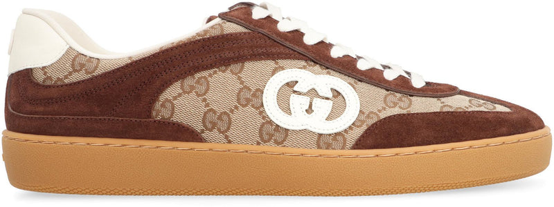 Gucci Fabric And Leather Sneakers