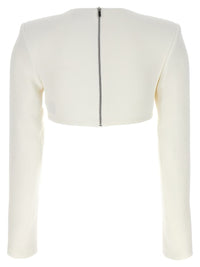 David Koma Top '3D Crystsal Chain And Square Neck'