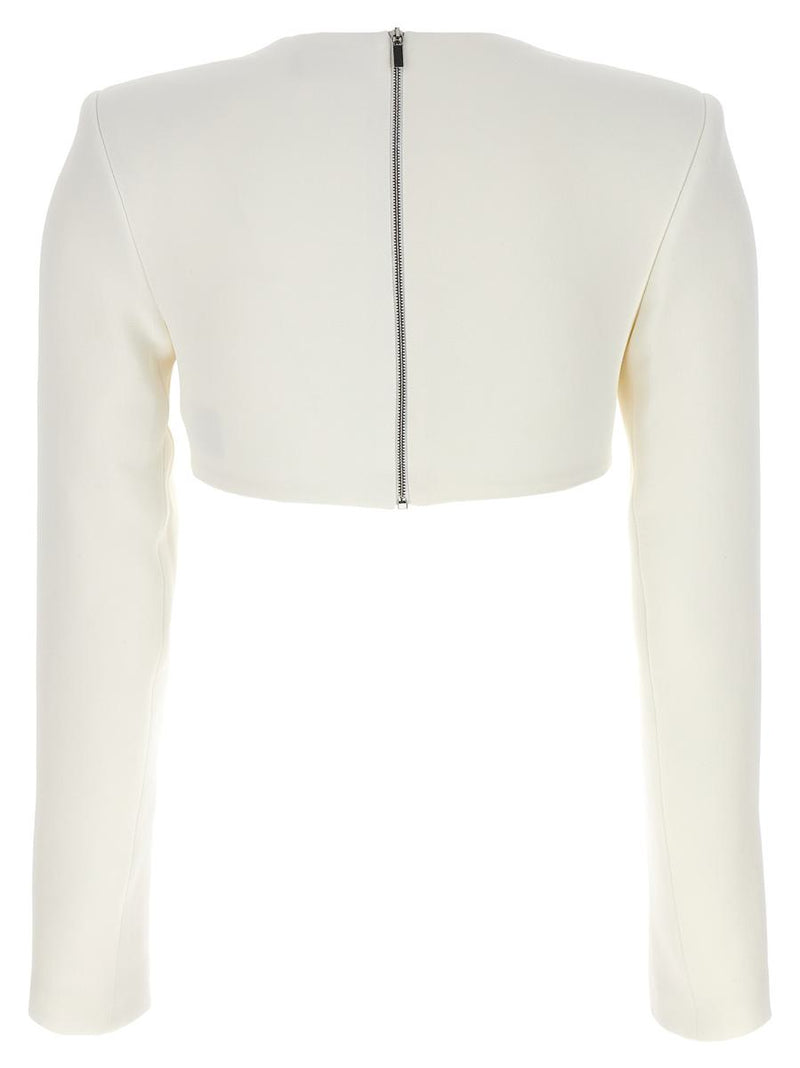 David Koma Top '3D Crystsal Chain And Square Neck'