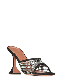 Amina Muaddi Lupita Crystal Net 95 Sandals