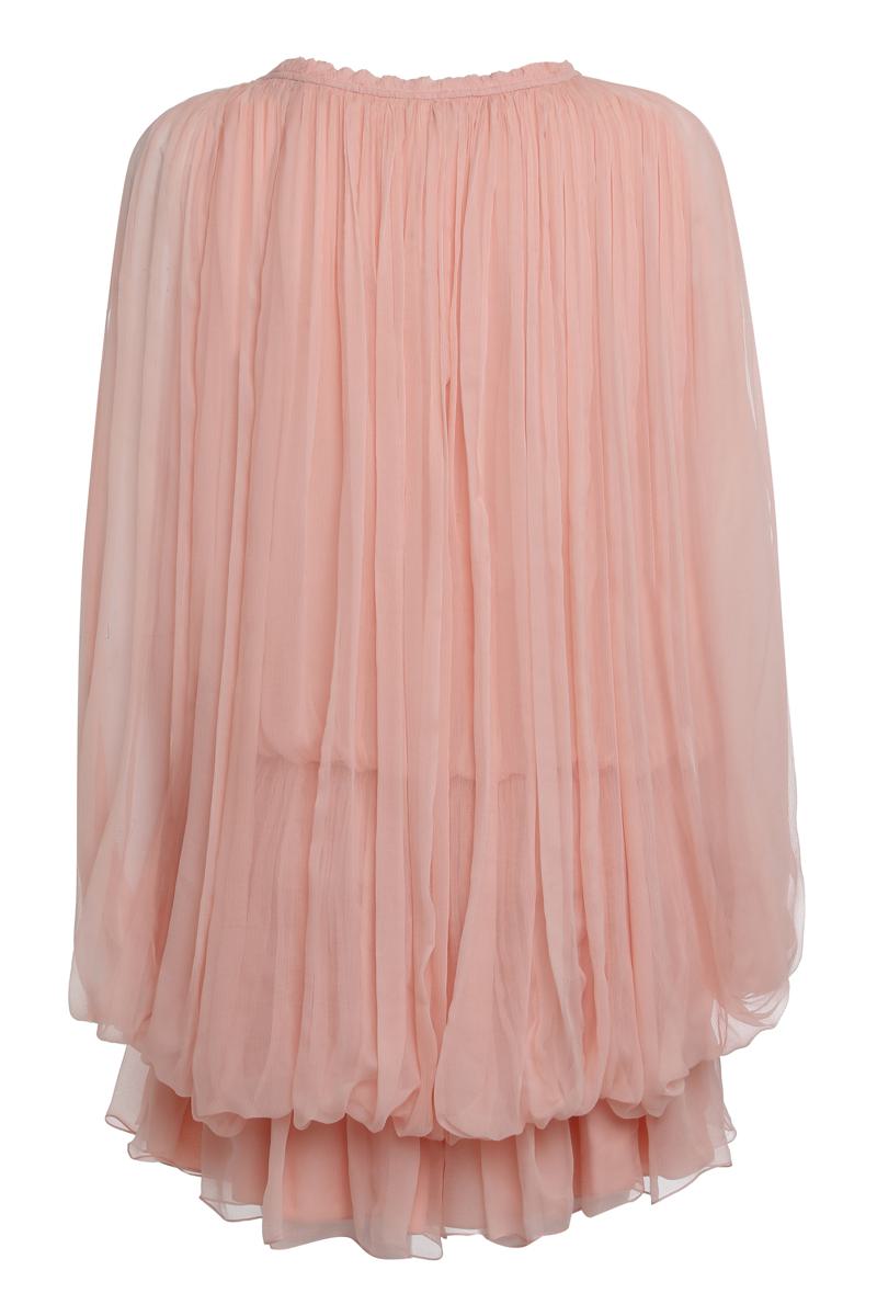 Chloé Mini Dress With A Silk Muslin Cape