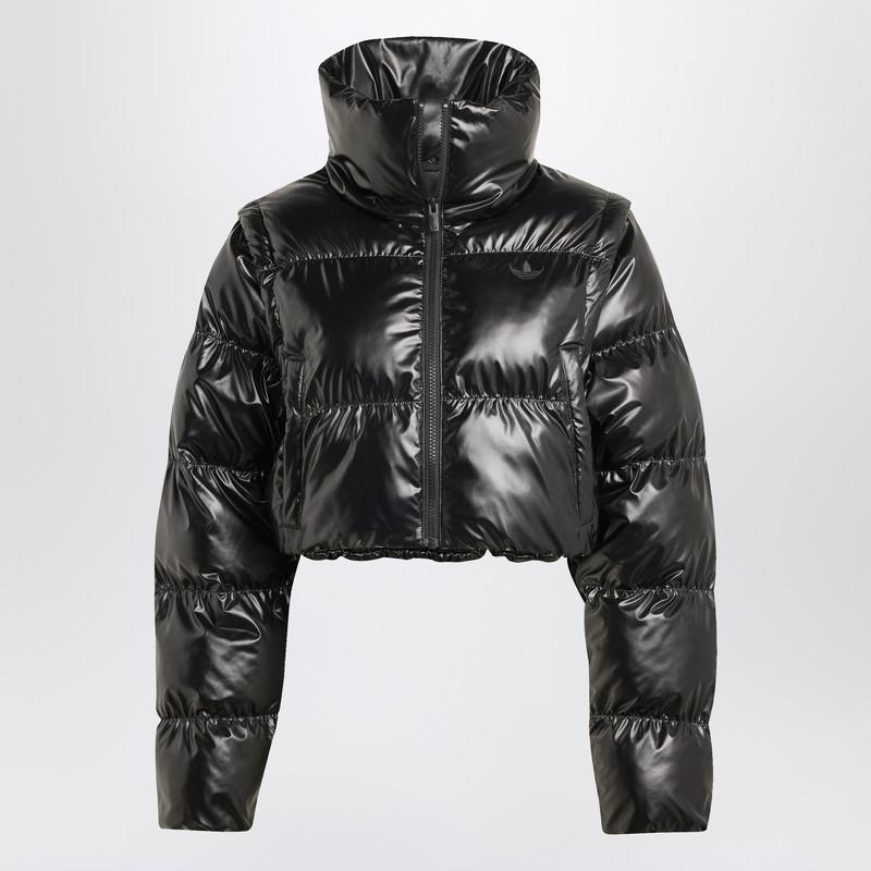 Adidas Originals Shiny Convertible Cropped Puffer Jacket