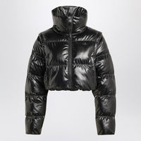 Adidas Originals Shiny Convertible Cropped Puffer Jacket