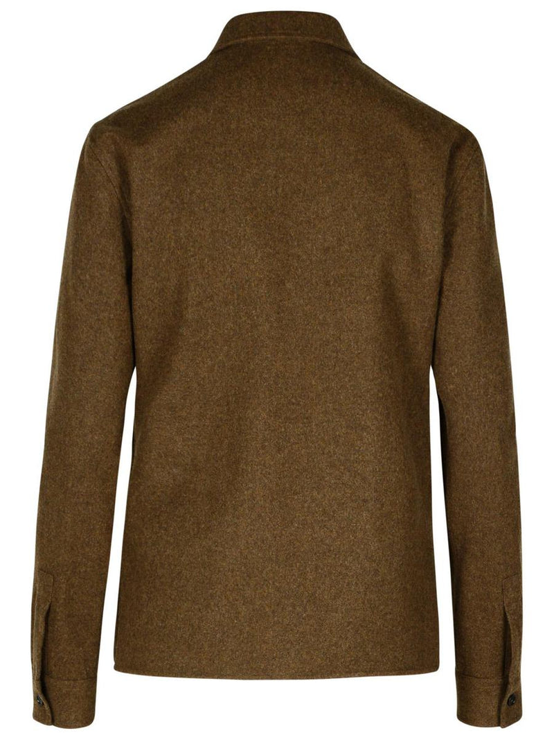 Jil Sander Brown Wool Shirt