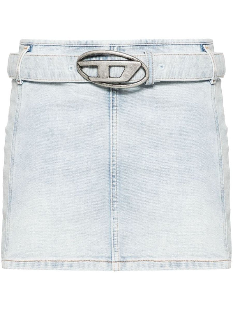 Diesel Logo Denim Mini Skirt