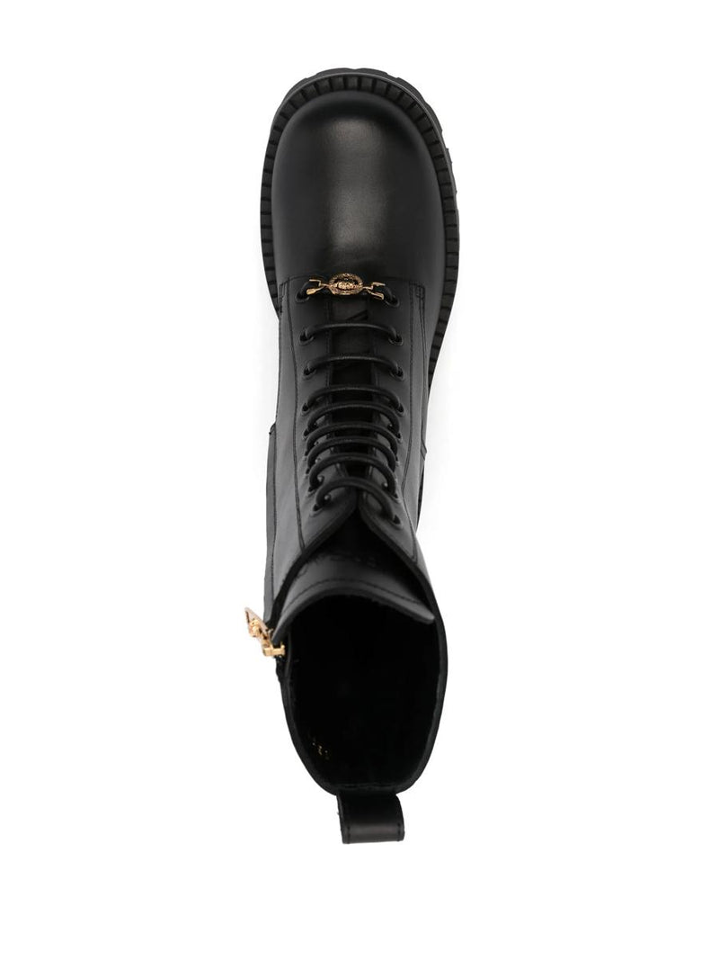 Versace Leather Ankle Boots Shoes