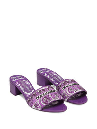 Dolce & Gabbana Maiolic Print Slide Sandals