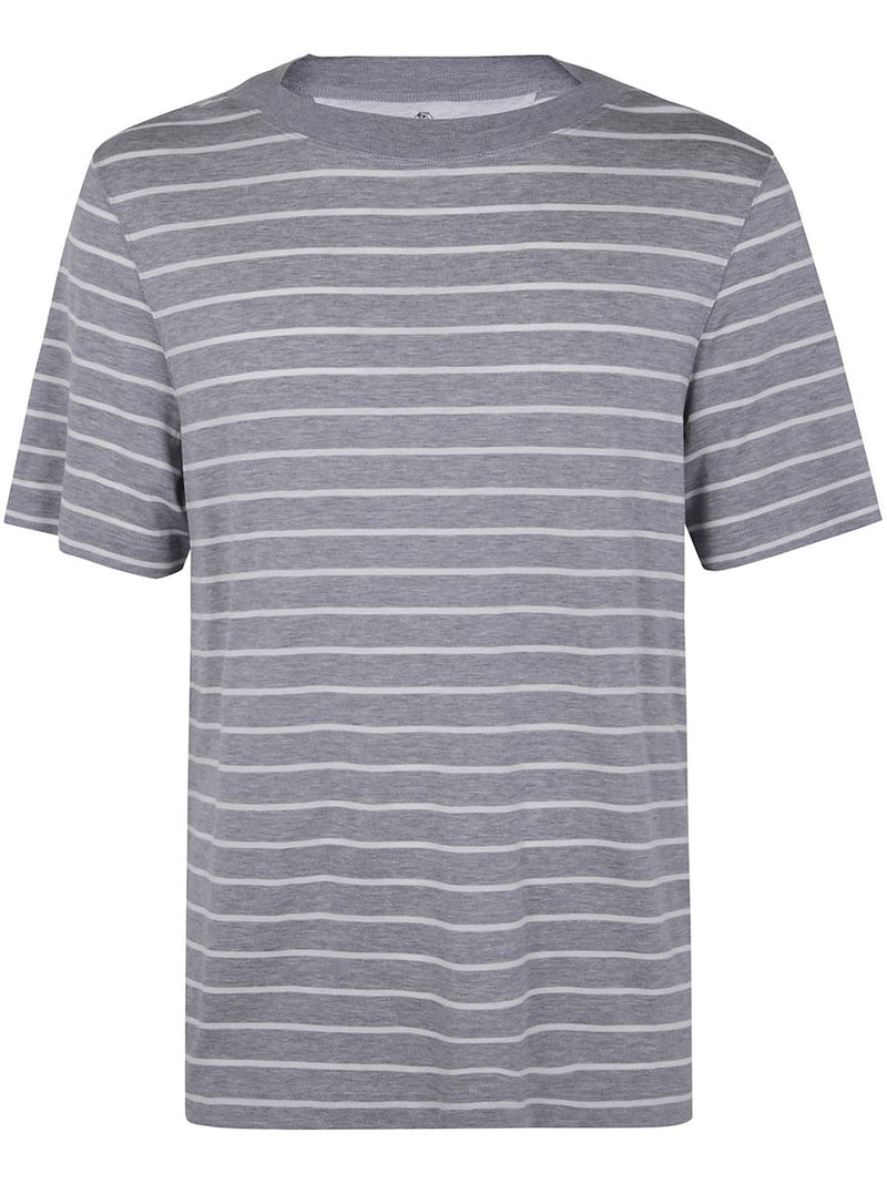 Brunello Cucinelli Classic Stripes Tee Shirt Clothing