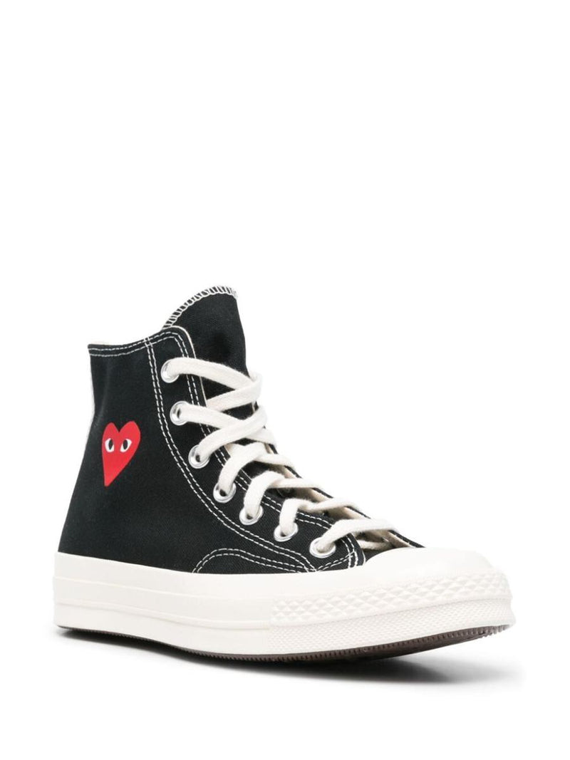 Converse X Comme Des Garçons Play Small Red Heart High-Top Sneakers Shoes