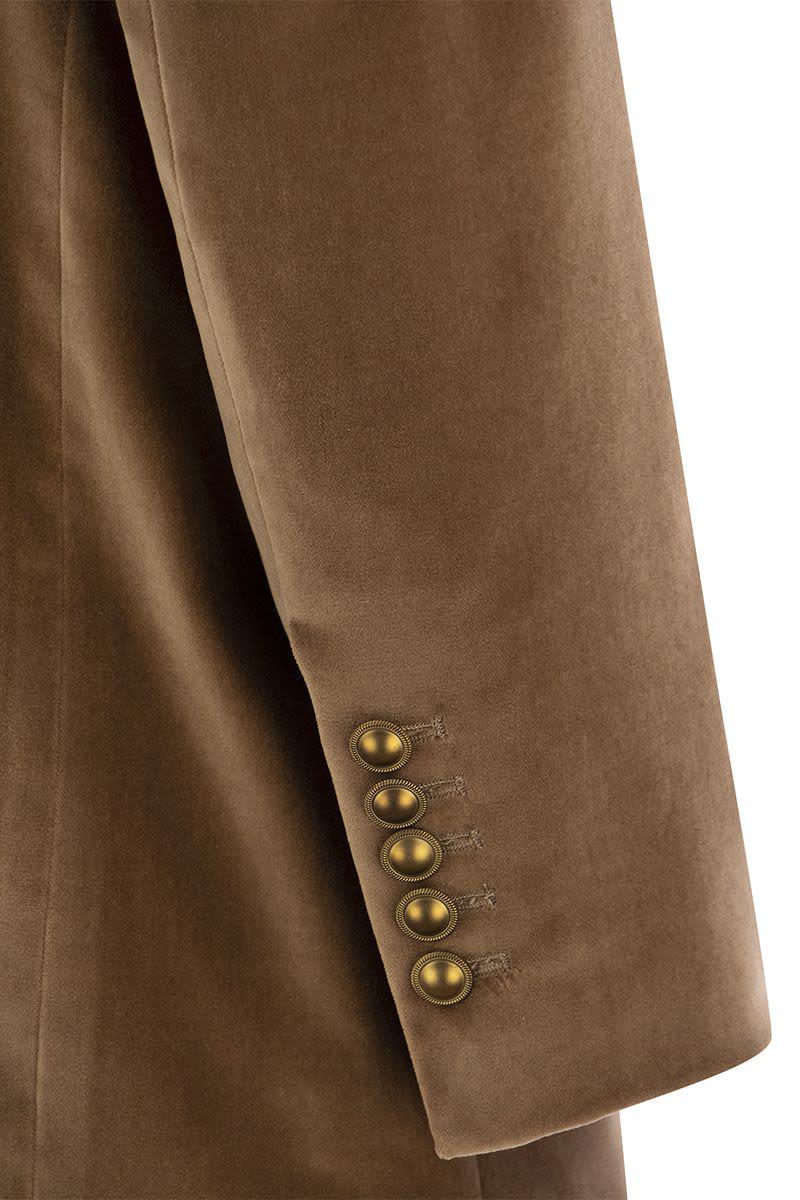 Saulina Antonia - Single-Breasted Velvet Jacket