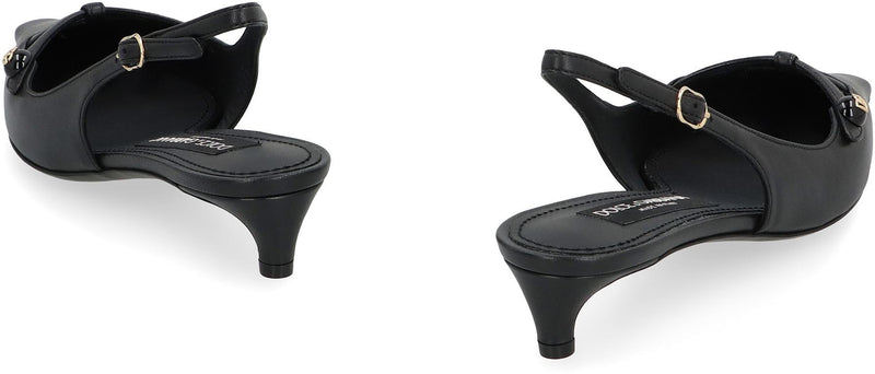 Dolce & Gabbana Leather Slingback Pumps