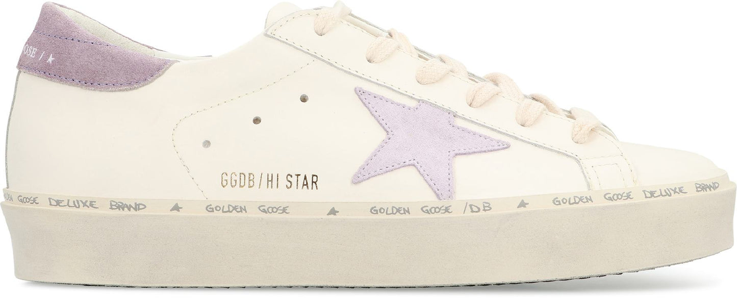Golden Goose Hi Star Leather Platform Sneakers