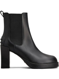 Tod'S Leather Heeled Chelsea Ankle Boots Shoes