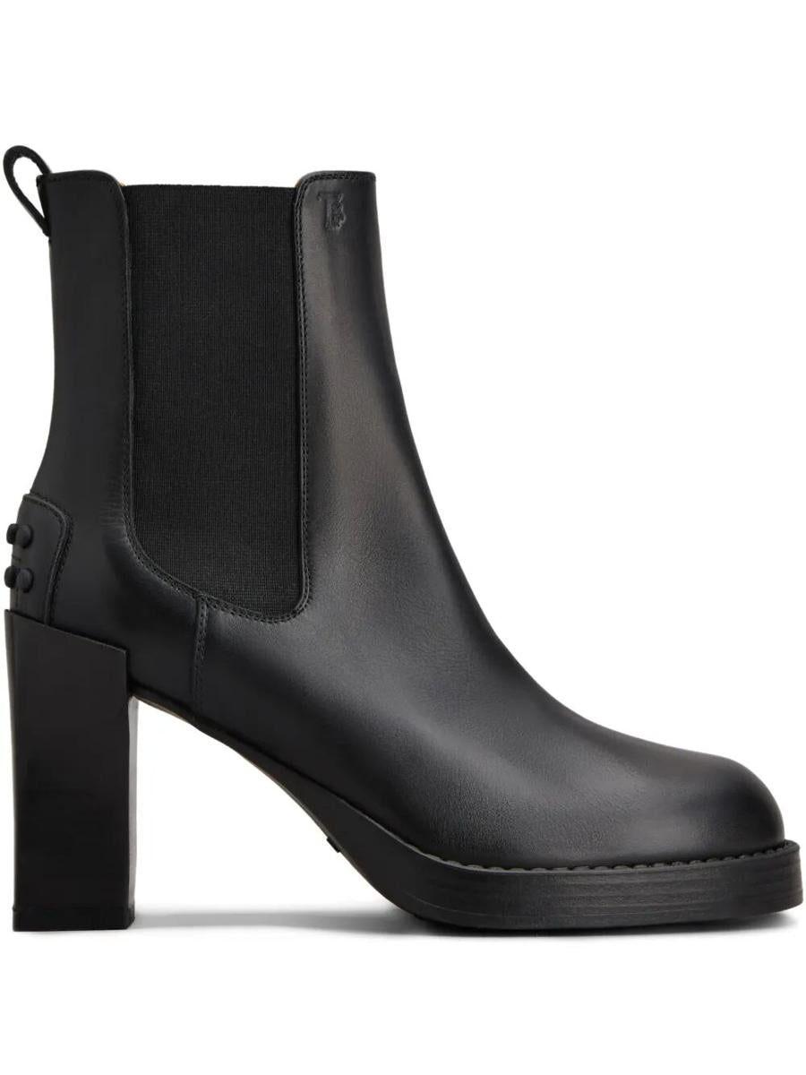 Tod'S Leather Heeled Chelsea Ankle Boots Shoes