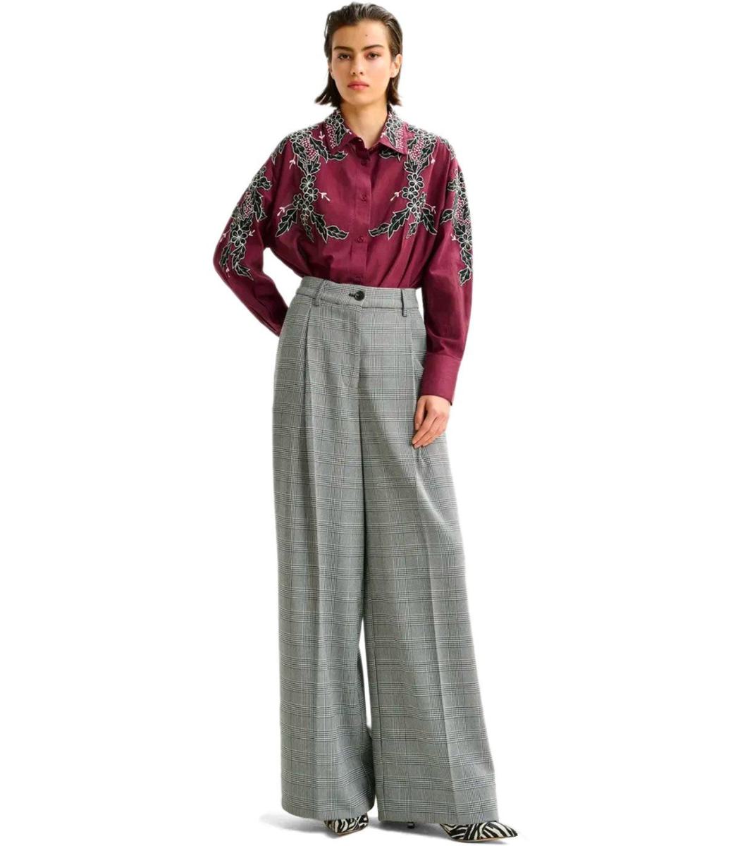 Essentiel Antwerp Invest Grey Wide Leg Pants
