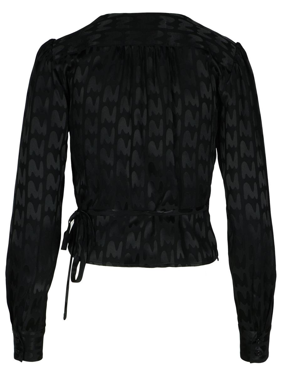 Msgm Black Viscose Blend Blouse