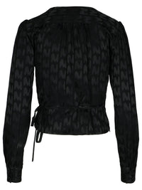 Msgm Black Viscose Blend Blouse