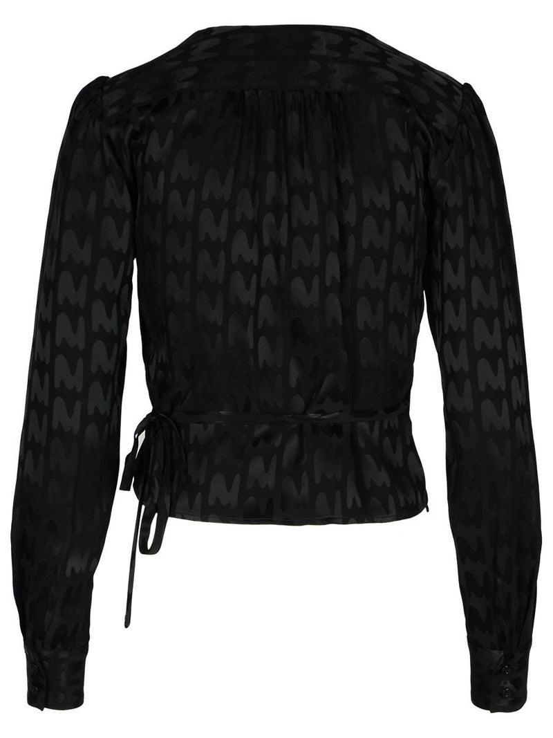 Msgm Black Viscose Blend Blouse