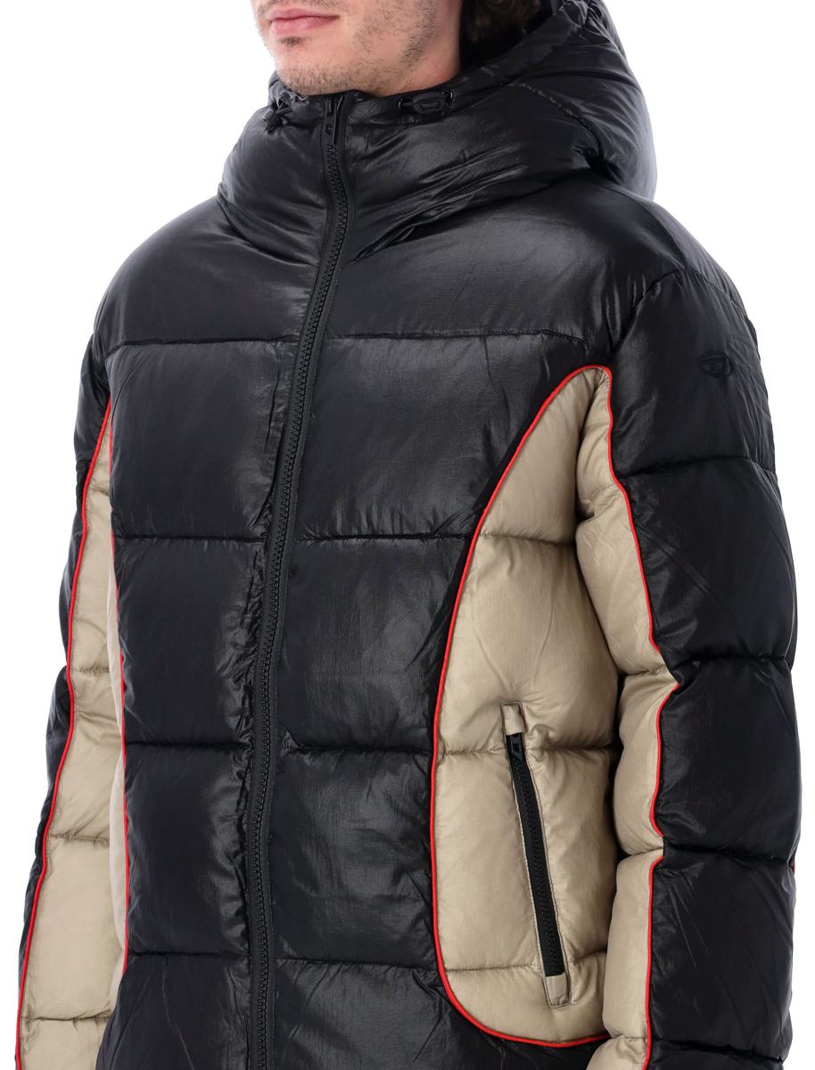 Diesel W-Ostend Hooded Ripstop Puffer Jacket