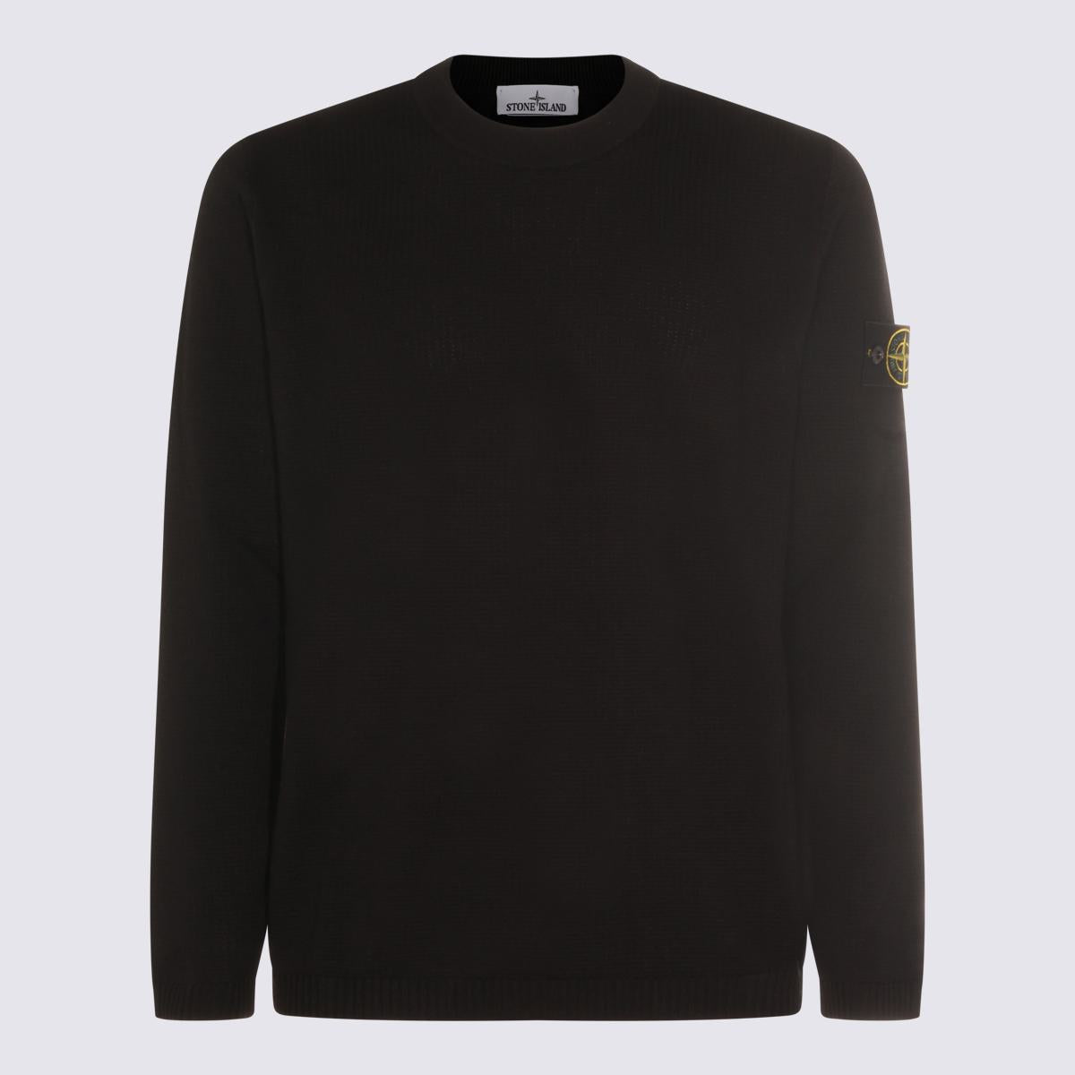Stone Island Black Cotton Knitwear