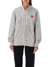 Comme Des Garçons Play Red Heart Zipped Hoodie