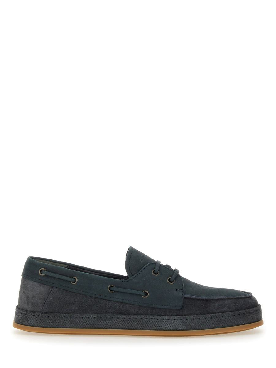 Hogan Leather Boat Moccasin