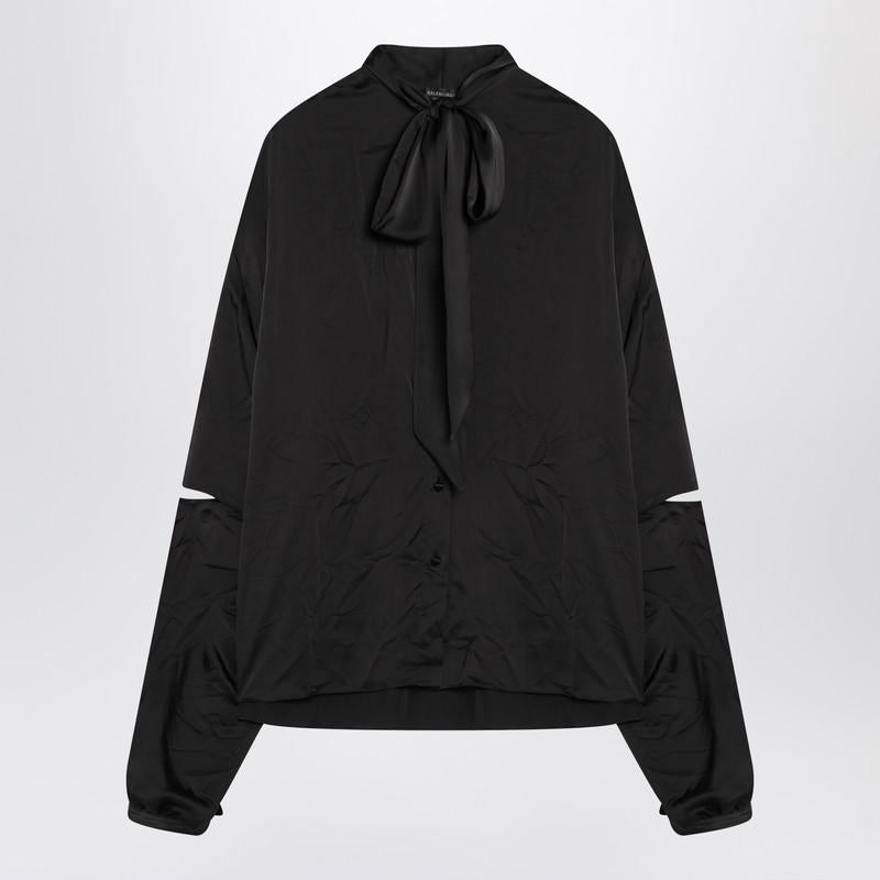 Balenciaga Satin Blouse With Bow