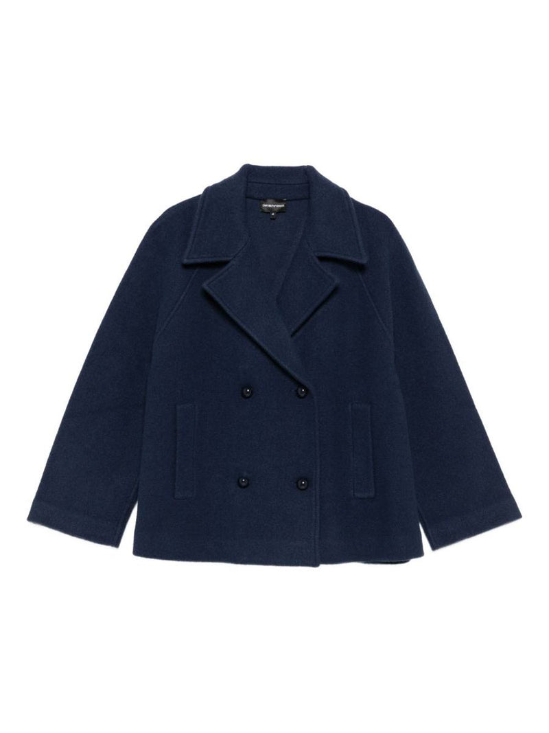 Emporio Armani Wool Single-Breasted Coat