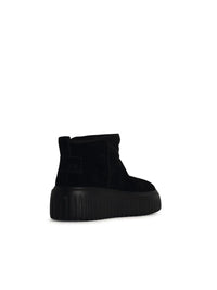 Hogan 'H645' Black Leather Ankle Boots