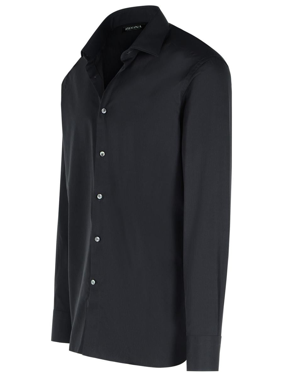 Zegna 'Trofeo' Black Cotton Shirt