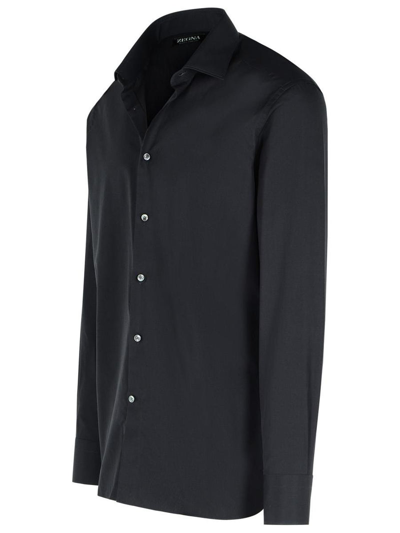 Zegna 'Trofeo' Black Cotton Shirt