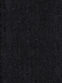 Black Turtleneck Dress With Fringes All-Over In Fabric Woman