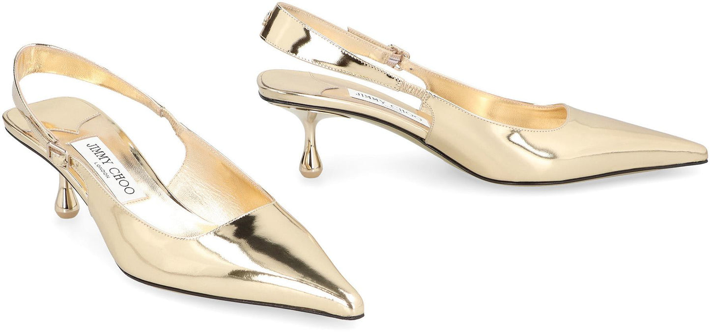 Jimmy Choo Amel Leather Slingback Pumps