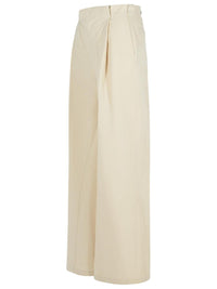 Maison Margiela 'Over' Ivory Cotton Blend Pants