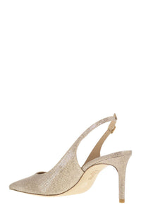 Stuart Weitzman Stuart Power - Metallised Fabric Slingback
