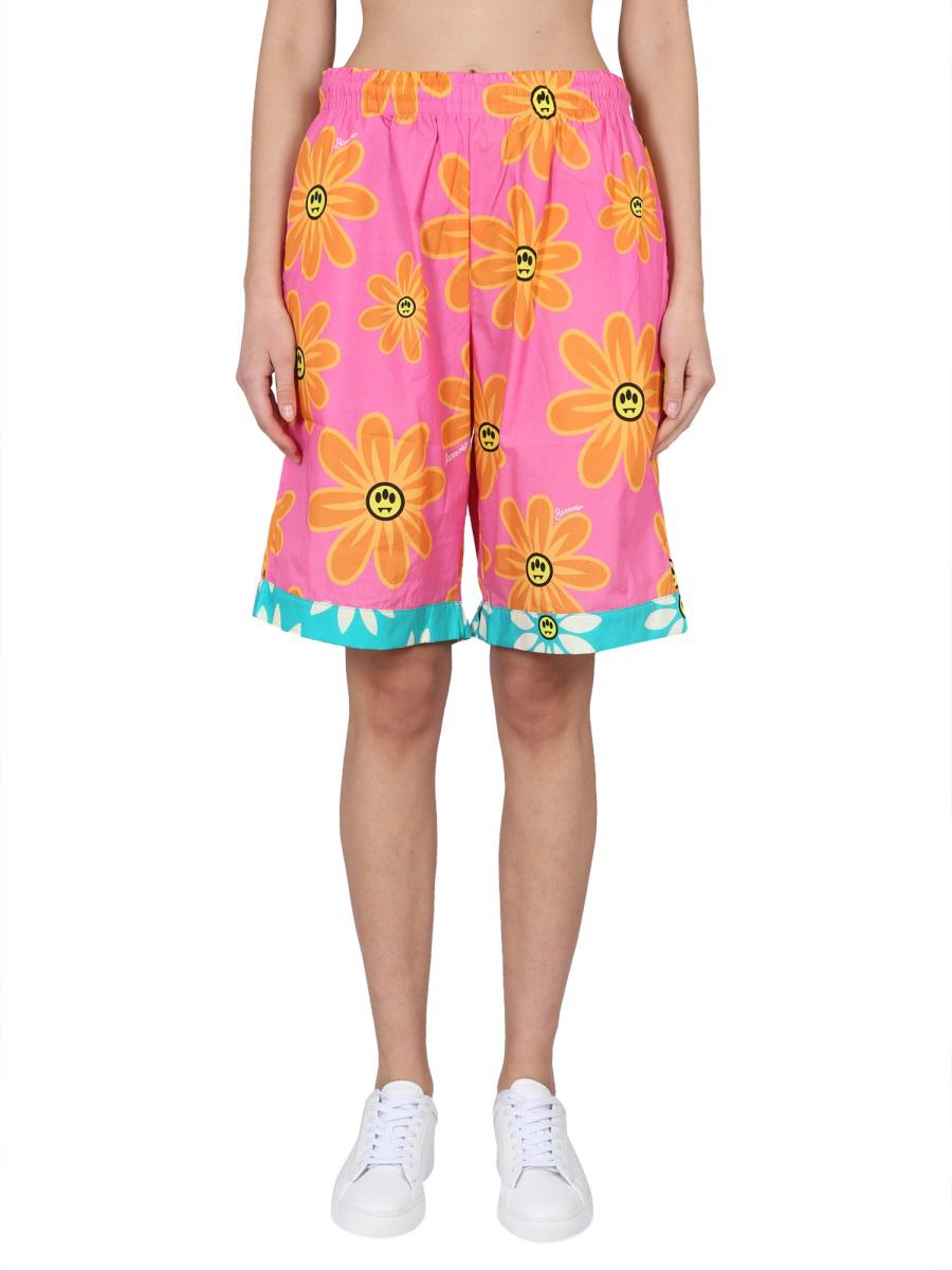 Barrow Sunflower Print Bermuda Shorts Unisex
