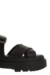 Hogan Leather Sandal With Midsole