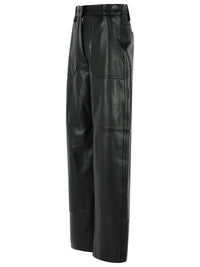 Sportmax 'Garbo' Black Nappa Leather Pants
