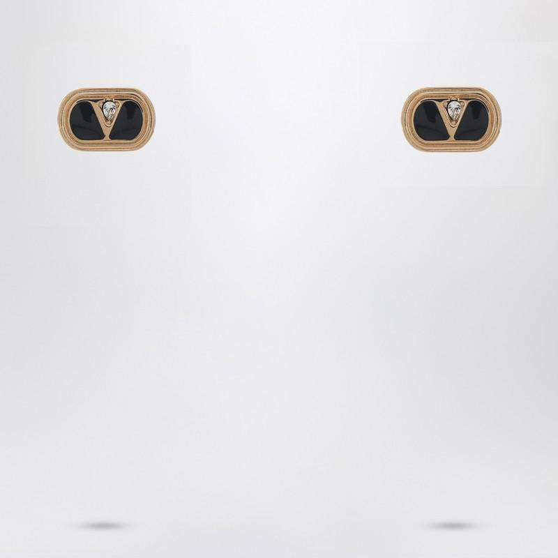 Valentino Garavani Oval Earrings With Crystals