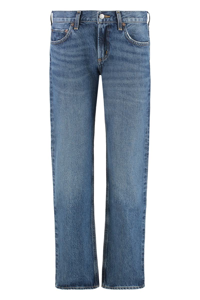 Agolde High-Rise Straight Cropped Jeans