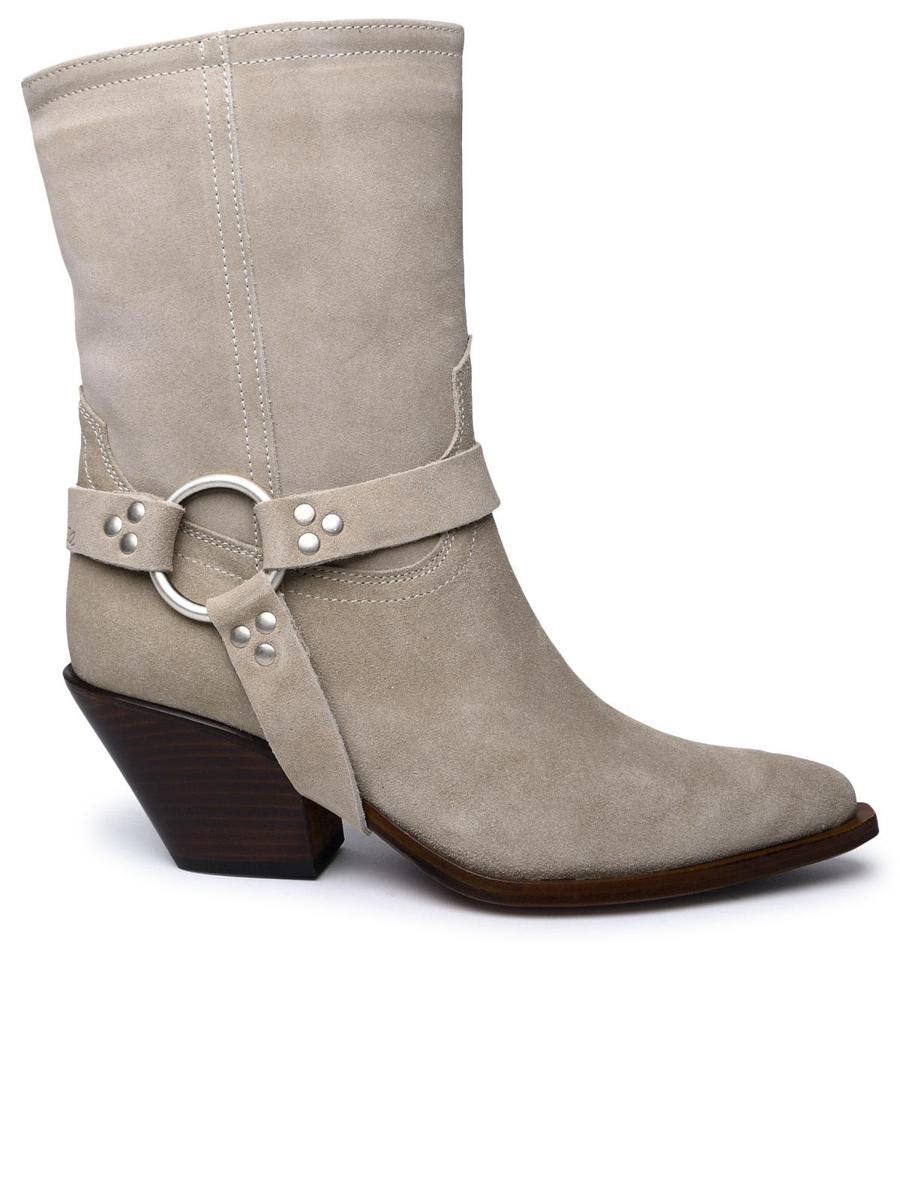 Sonora Beige Suede Ankle Boots