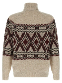 Brunello Cucinelli 'Geometric Jacquard' Sweater